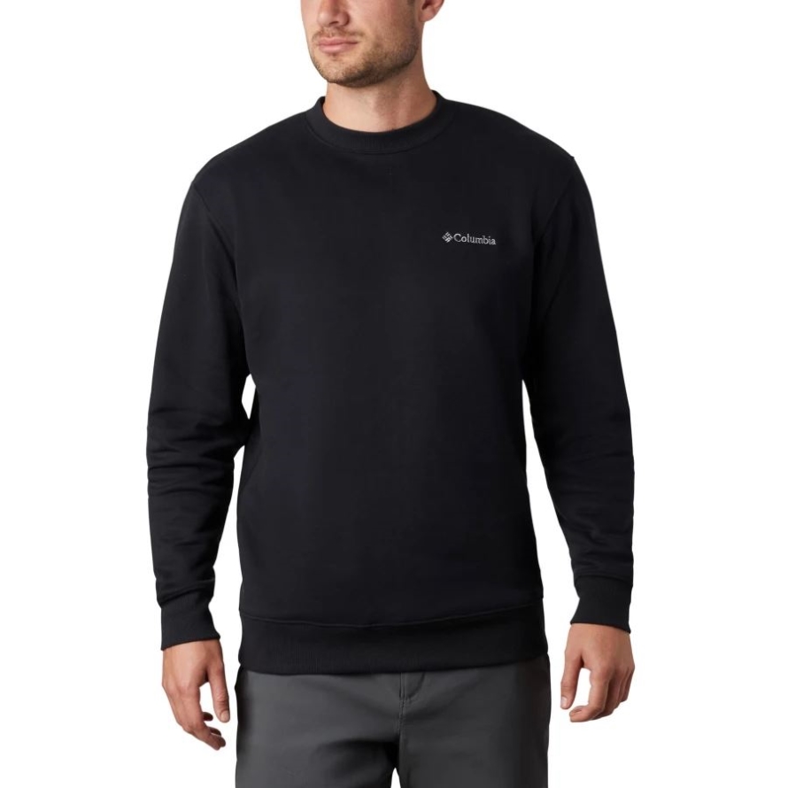 Black Columbia Men's Hart Mountain II Crew Sweatshirt Tall