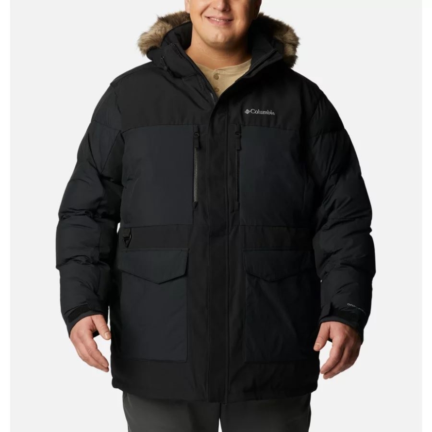 Black Columbia Men's Marquam Peak Fusion Parka Extended Size