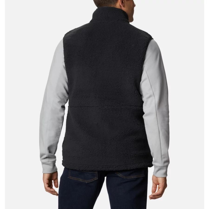 Black Columbia Men's Mountainside Sherpa Fleece Vest