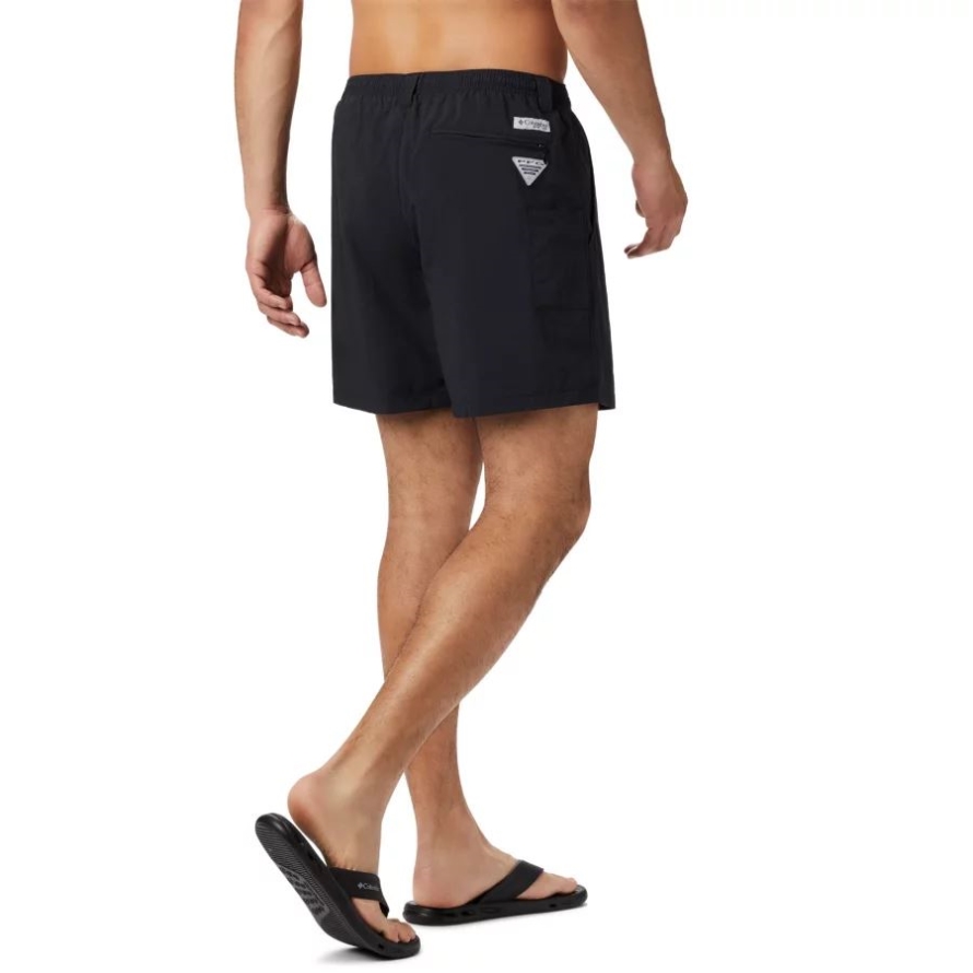 Black Columbia Men's PFG Backcast III Water Shorts