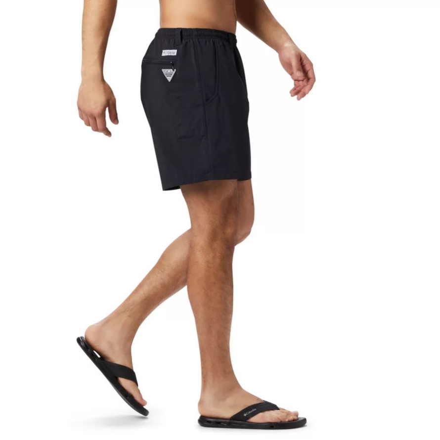 Black Columbia Men's PFG Backcast III Water Shorts