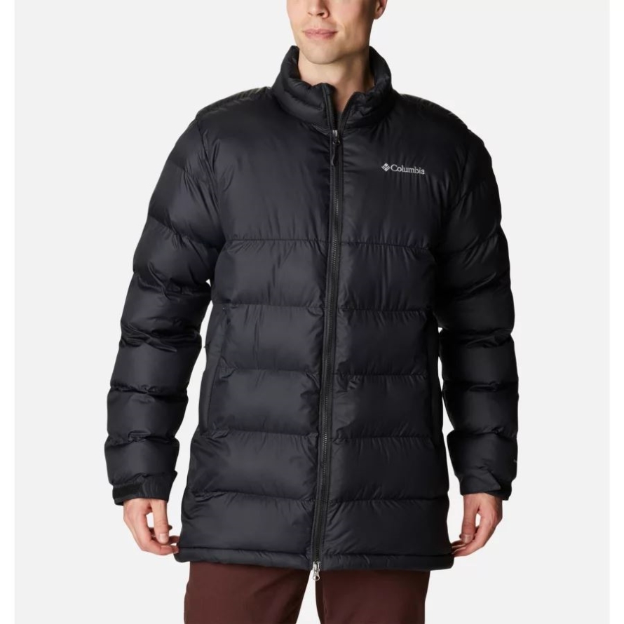 Black Columbia Men's Pike Lake Mid Puffer Jacket
