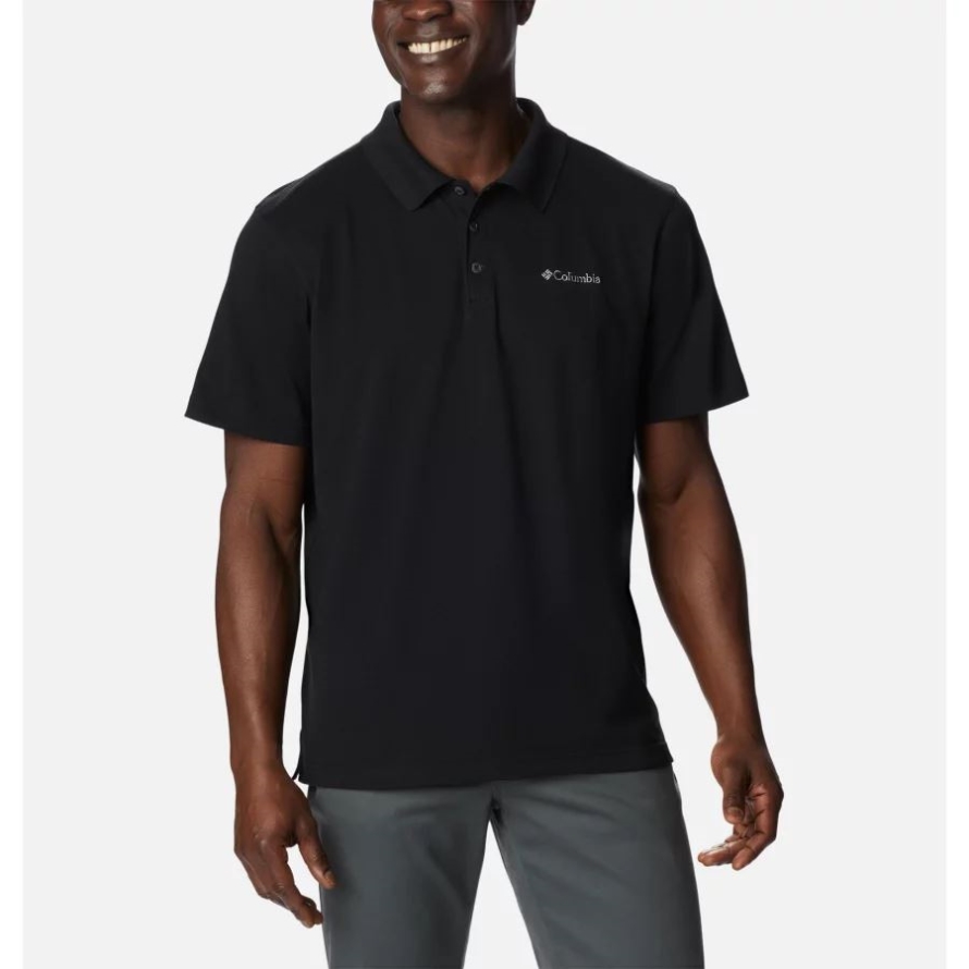 Black Columbia Men's Pines Terrace Polo