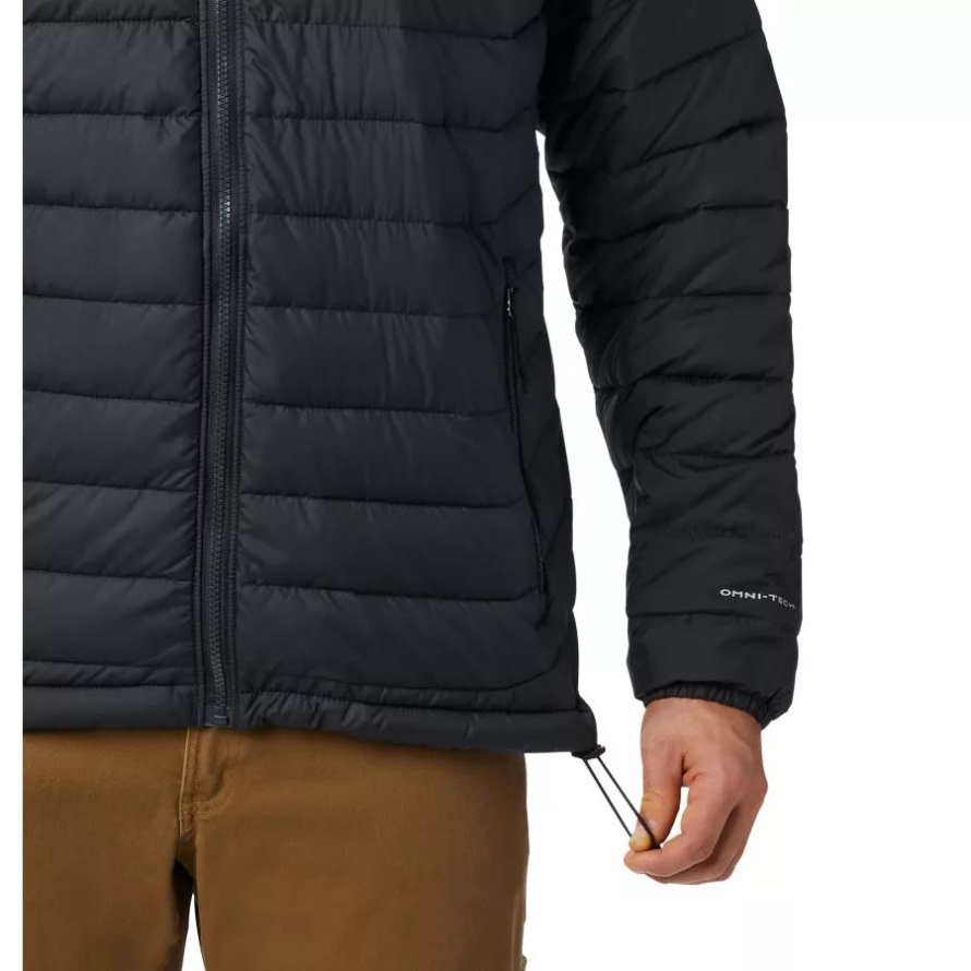 Black Columbia Men's Powder Lite Insulated Jacket Tall