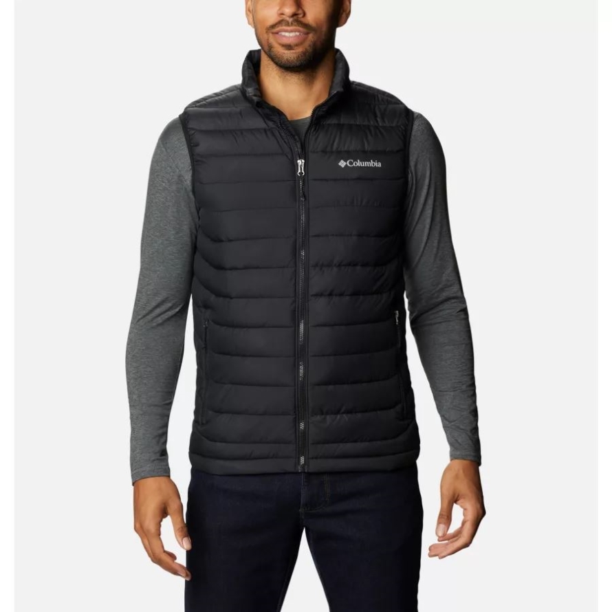 Black Columbia Men's Powder Lite Vest Tall