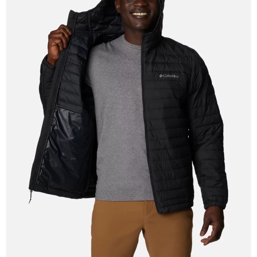 Black Columbia Men's Silver Falls Hooded Jacket