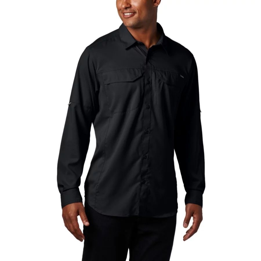 Black Columbia Men's Silver Ridge Lite Long Sleeve Shirt