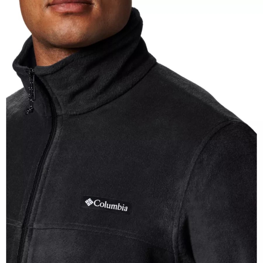 Black Columbia Men's Steens Mountain 2.0 Full Zip Fleece Jacket Tall