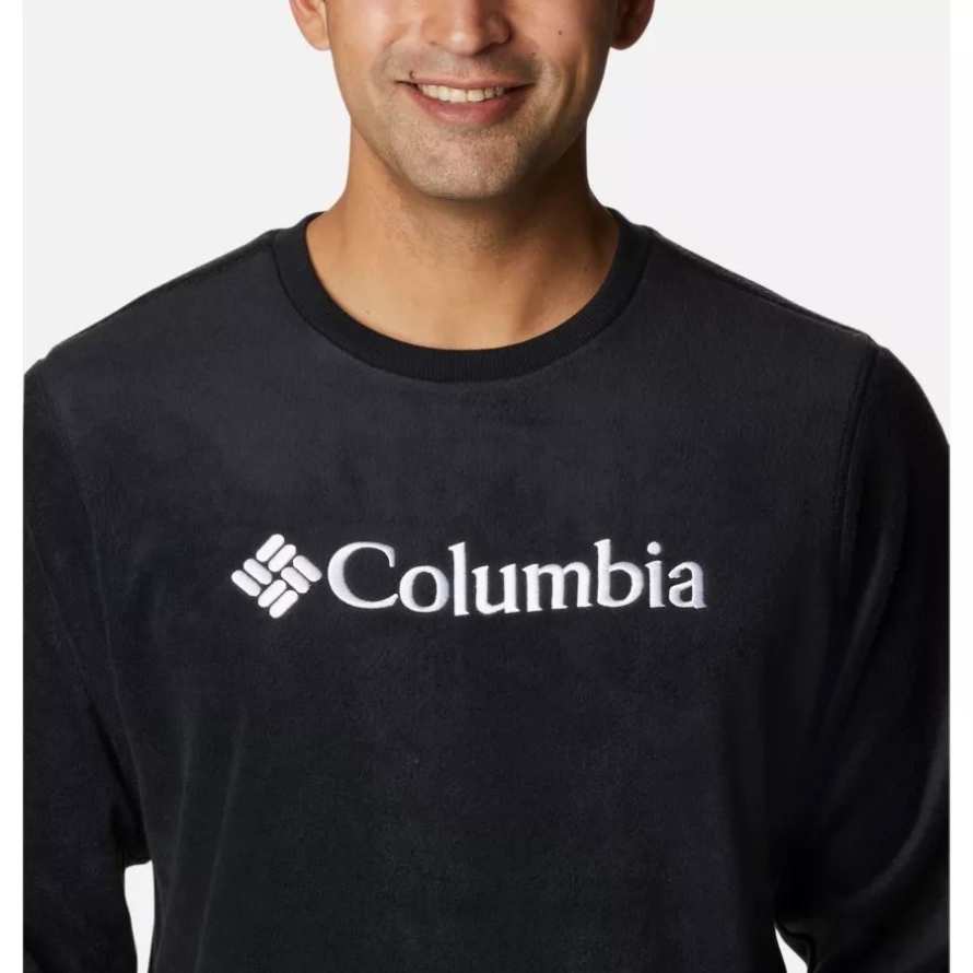 Black Columbia Men's Steens Mountain Crew Fleece Shirt