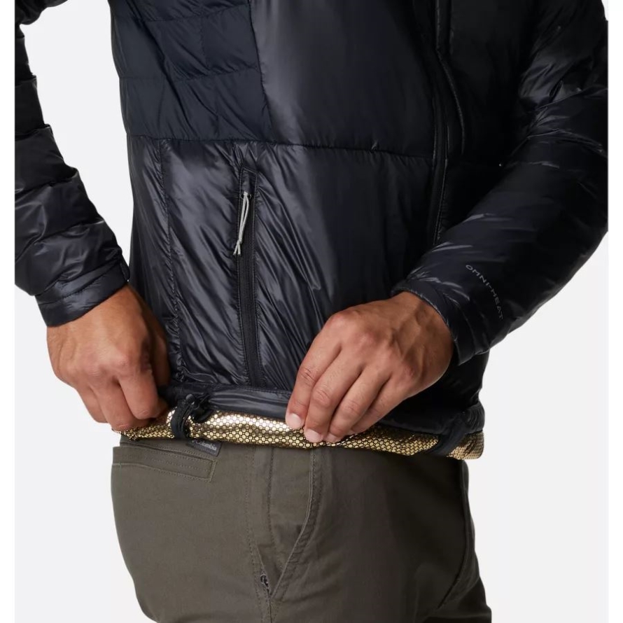 Black Columbia Men's Titan Pass Omni-Heat Infinity Double Wall Insulated Hybrid Jacket