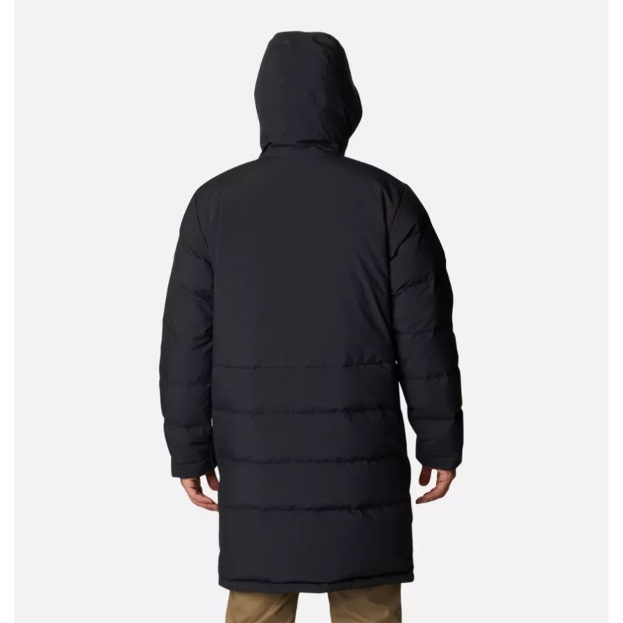 Black Columbia Men's Toyama Pass Hooded Down Long Waterproof Parka