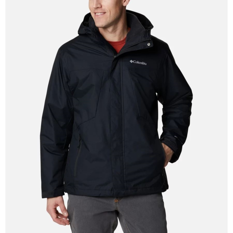 Black Columbia Men's Tunnel Falls Interchange Jacket