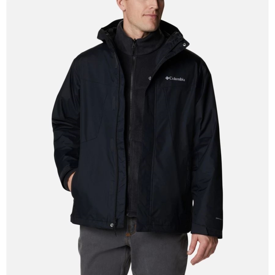 Black Columbia Men's Tunnel Falls Interchange Jacket