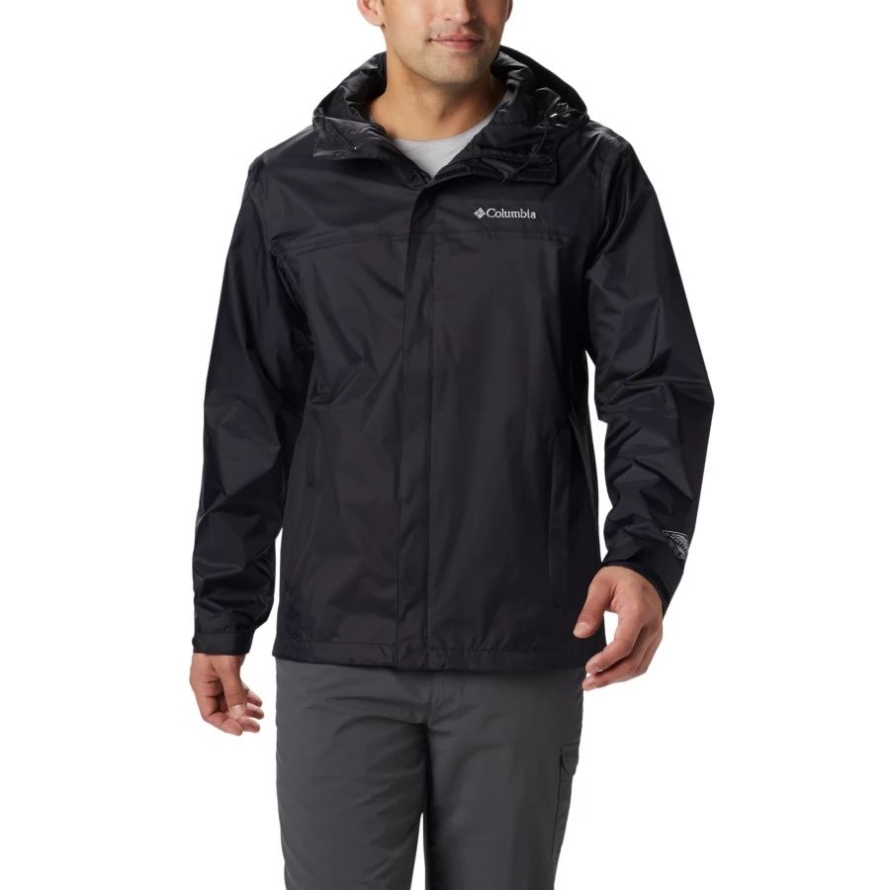 Black Columbia Men's Watertight II Rain Jacket Tall