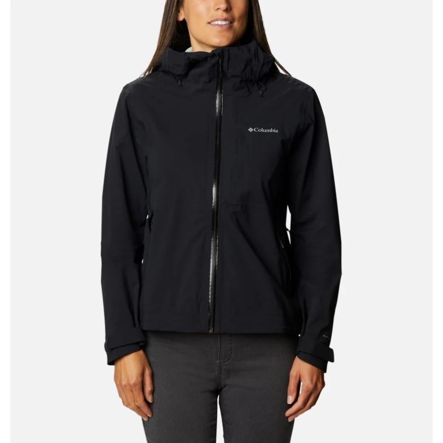 Black Columbia Women's Ampli-Dry Waterproof Shell Walking Jacket