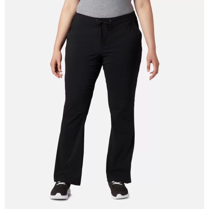 Black Columbia Women's Anytime Outdoor Boot Cut Pants Plus Size