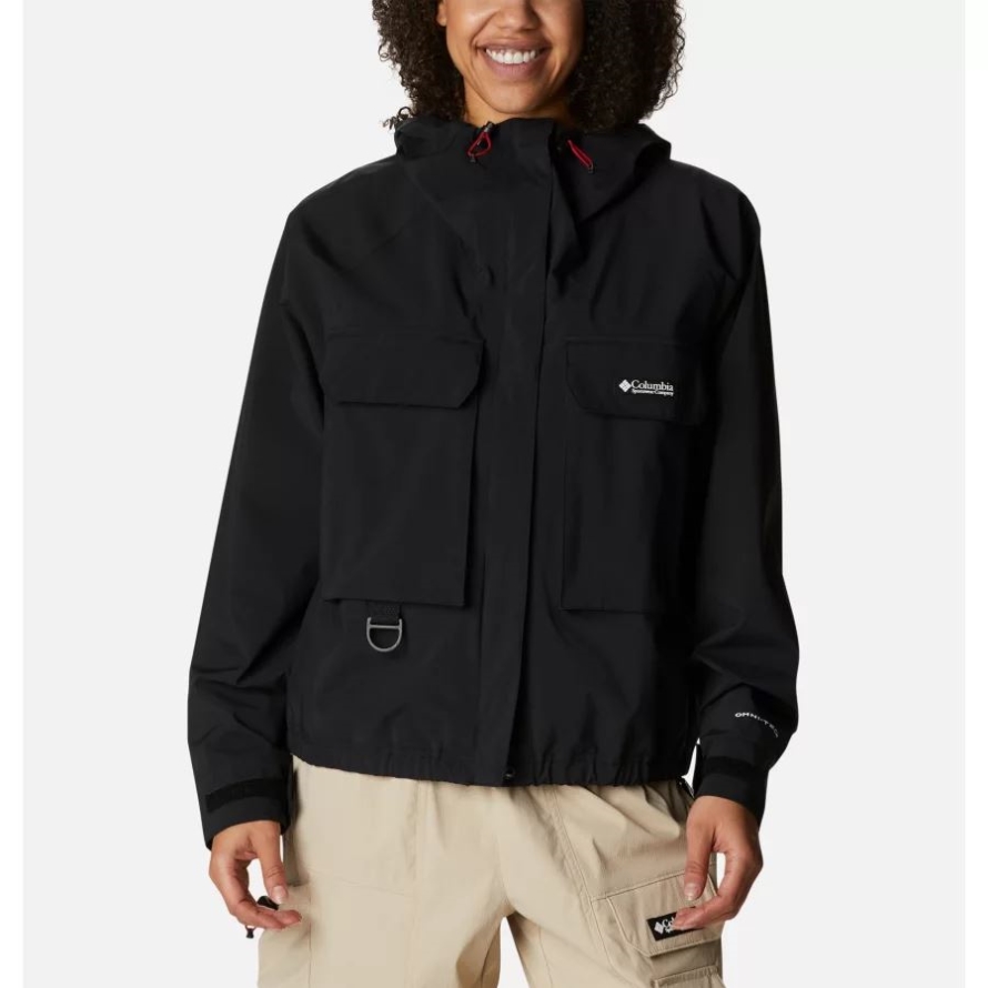 Black Columbia Women's Field Creek Fraser Cropped Shell Jacket