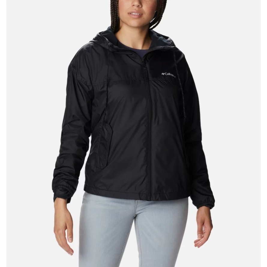 Black Columbia Women's Flash Challenger Fleece Lined Windbreaker Jacket