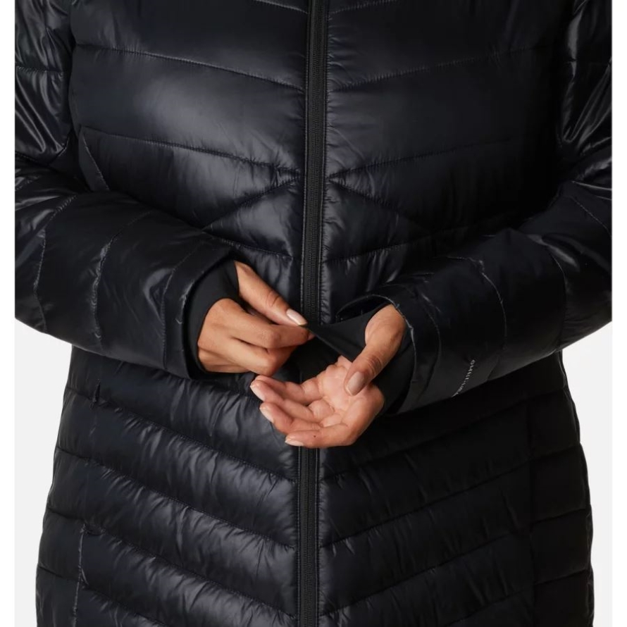 Black Columbia Women's Joy Peak Omni-Heat Infinity Mid Insulated Hooded Jacket Plus Size