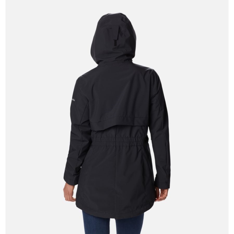 Black Columbia Women's Long Valley Trench Jacket