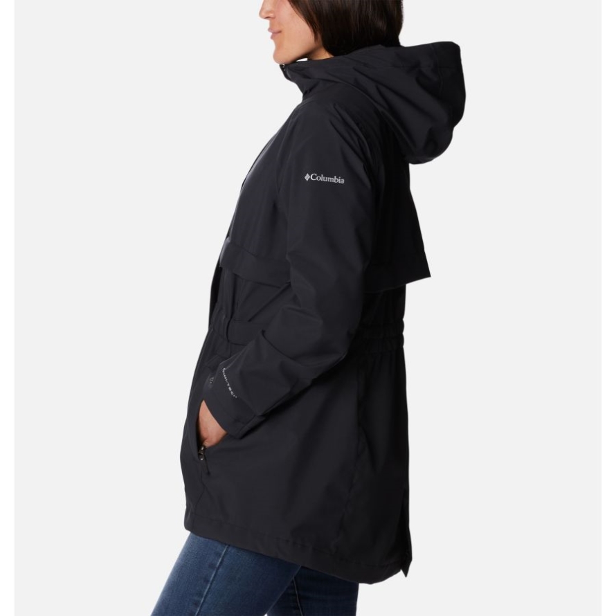 Black Columbia Women's Long Valley Trench Jacket