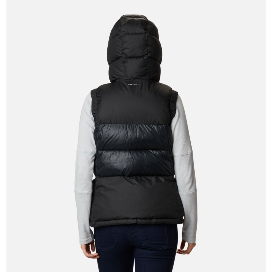 Black Columbia Women's Pike Lake II Hooded Insulated Puffer Vest