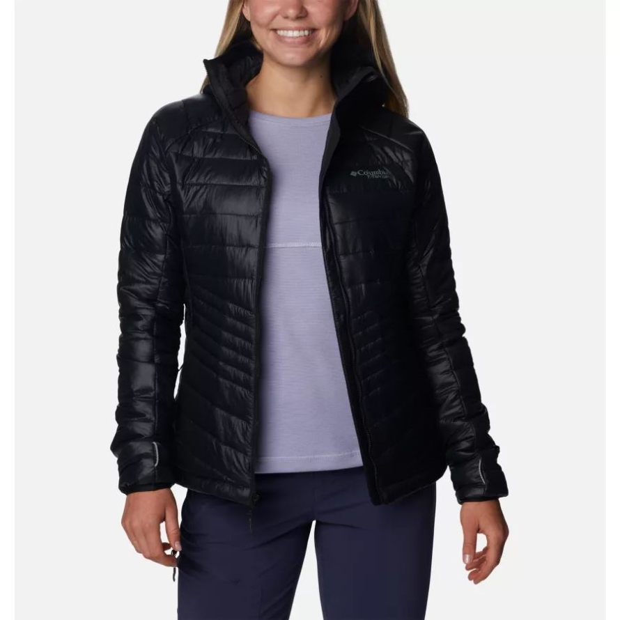 Black Columbia Women's Platinum Peak Hooded Jacket