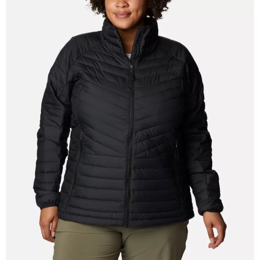 Black Columbia Women's Powder Lite II Full Zip Insulated Jacket Plus Size
