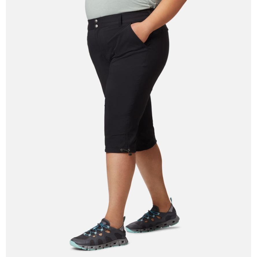 Black Columbia Women's Saturday Trail II Knee Pants Plus Size