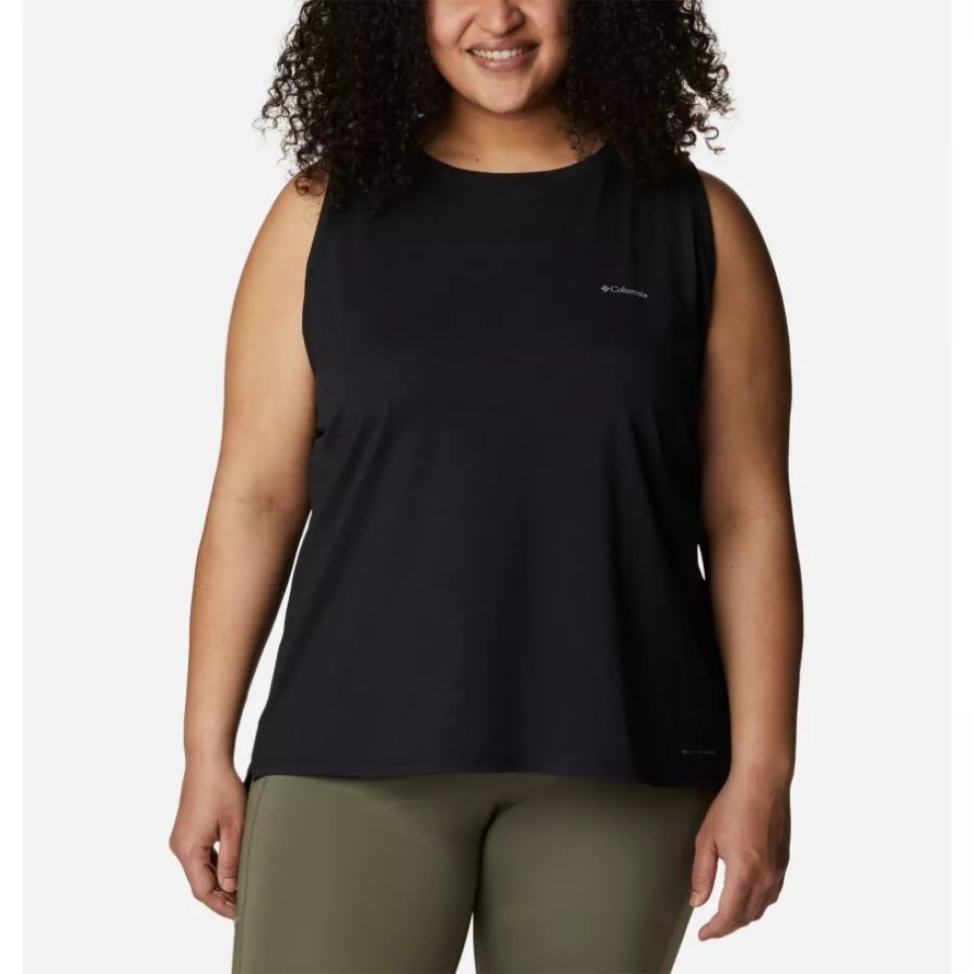 Black Columbia Women's Sun Trek Tank Plus Size