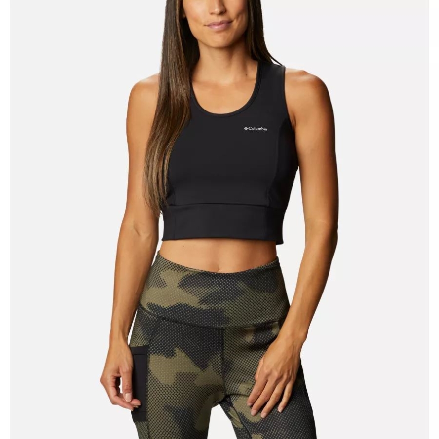 Black Columbia Women's Windgates II Technical Cropped Top