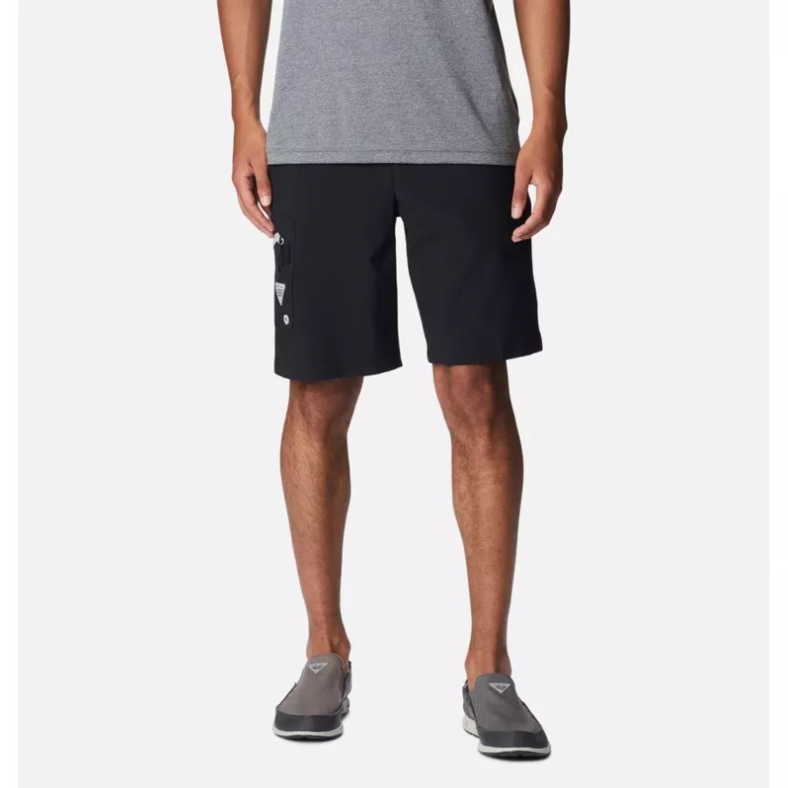 Black/Cool Grey Columbia Men's PFG Terminal Tackle Shorts