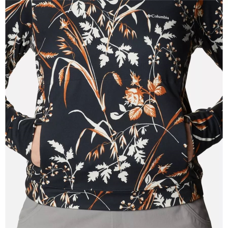 Black Fallgrass Print Women's Weekend Adventure Pullover Columbia