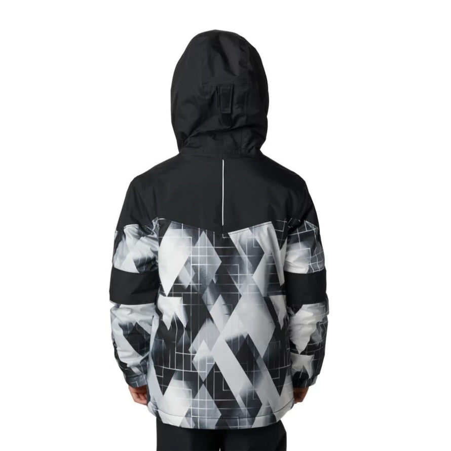 Black Geo Mt/Black Columbia Boy's Mighty MogulII Waterproof Ski Jacket
