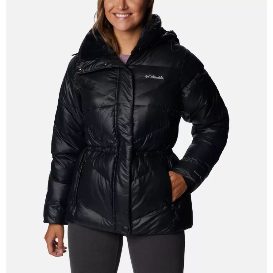 Black Gunmetal Columbia Women's Peak to Park II Insulated Hooded Jacket
