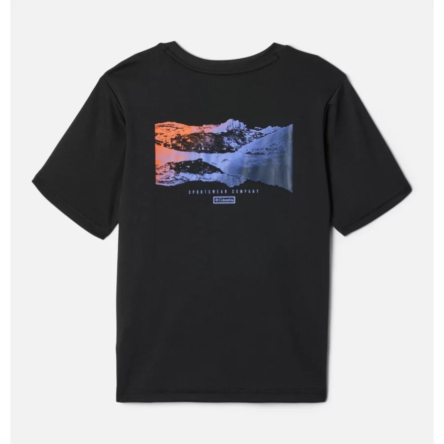 Black/Happy Crags Graphic Columbia Boys' Grizzly Ridge Back Graphic T-Shirt