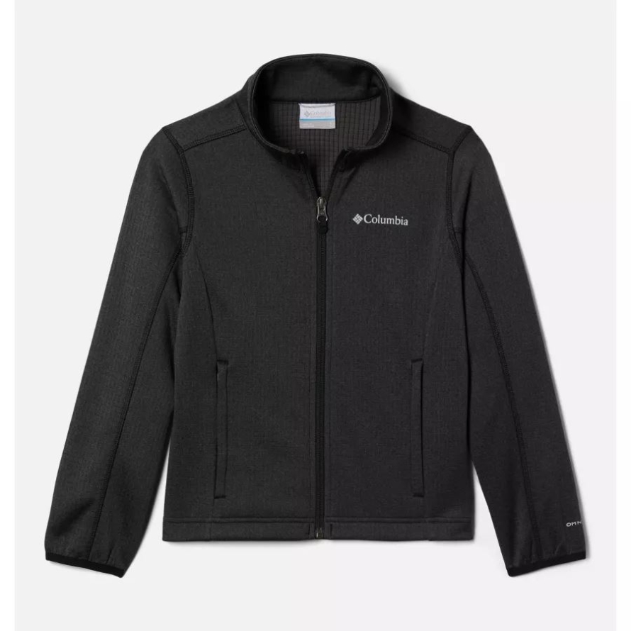 Black Heather Boys' Park View Full Zip Fleece Jacket Columbia