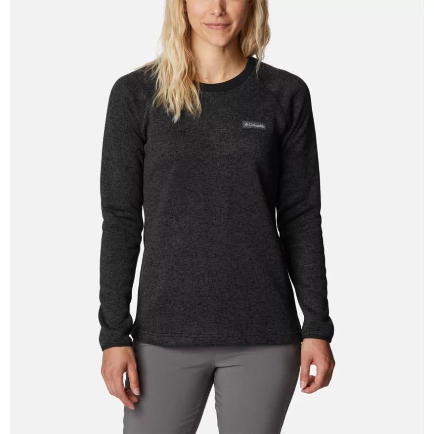 Black Heather Columbia Women's Sweater Weather Fleece Crew Shirt