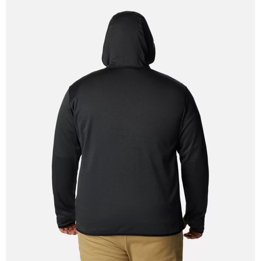 Black Heather Men's Park View Full Zip Fleece Hoodie Extended Size Columbia