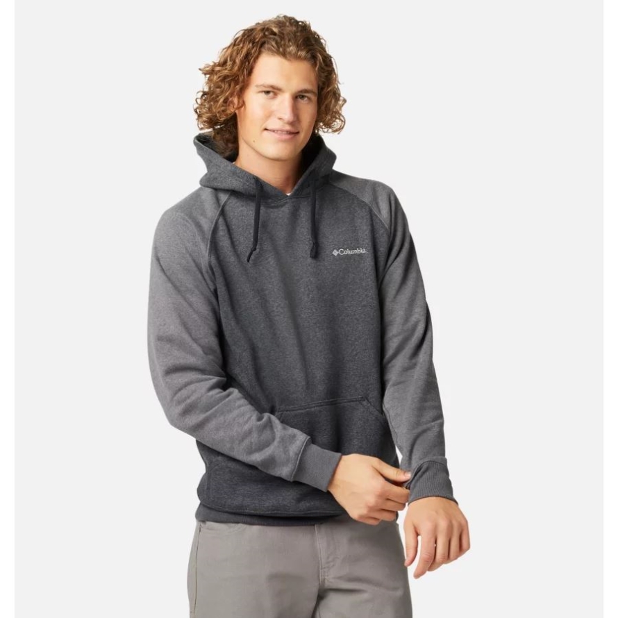 Black Heather/Shark Heather Columbia Men's Hart Mountain II Hoodie