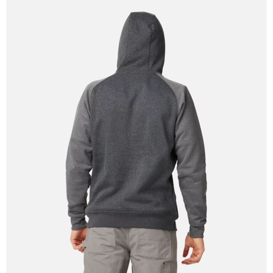 Black Heather/Shark Heather Columbia Men's Hart Mountain II Hoodie