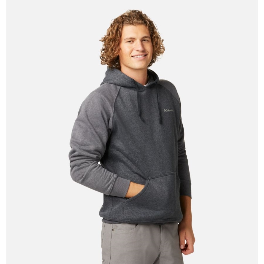 Black Heather/Shark Heather Columbia Men's Hart Mountain II Hoodie