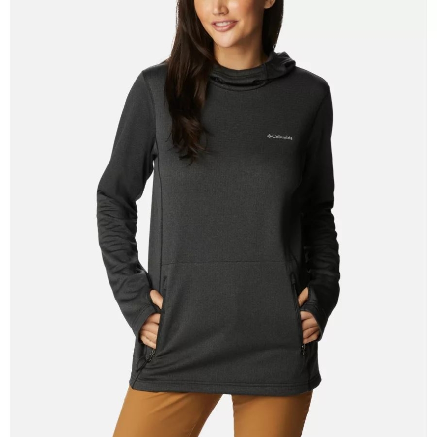 Black Heather Women's Park View Hooded Fleece Pullover Columbia