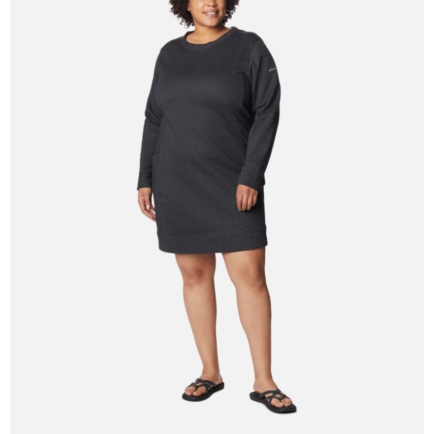 Black Herringbone Columbia Women's Columbia Lodge Dress Plus Size