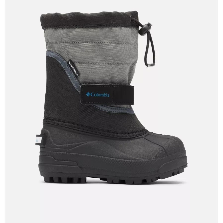 Black/Hyper Blue Columbia Kids' Powderbug Plus II Snow Boot