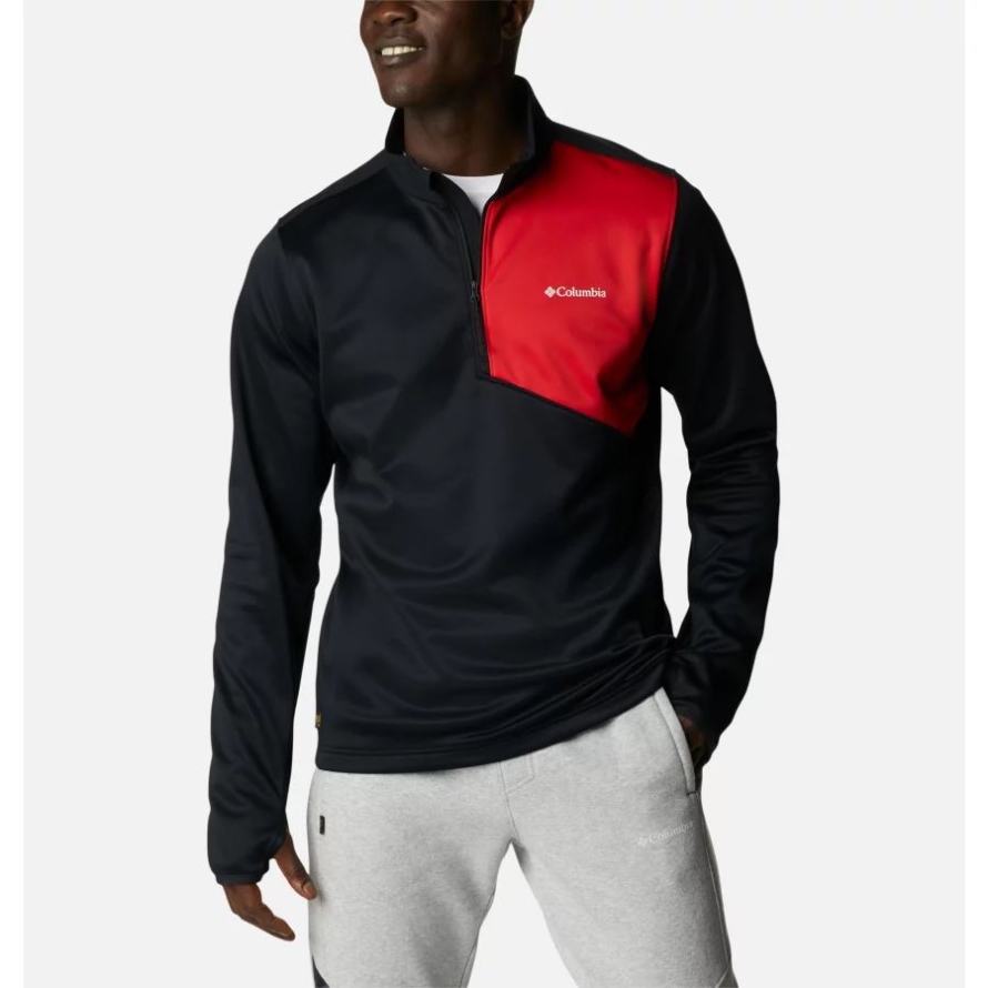 Black Men's Bubba Wallace Quarter Zip Pullover Columbia