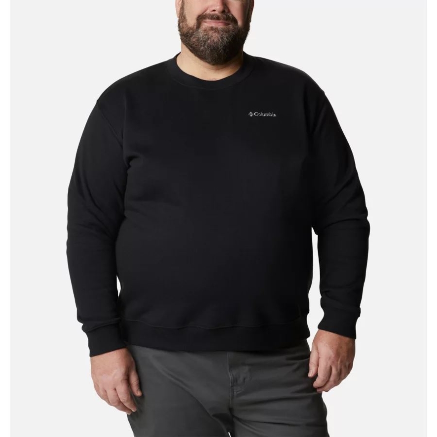 Black Men's Hart Mountain II Crew Sweatshirt Big Columbia