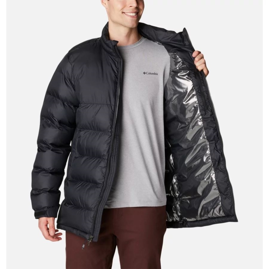 Black Men's Pike Lake Mid Insulated Jacket Columbia Brand