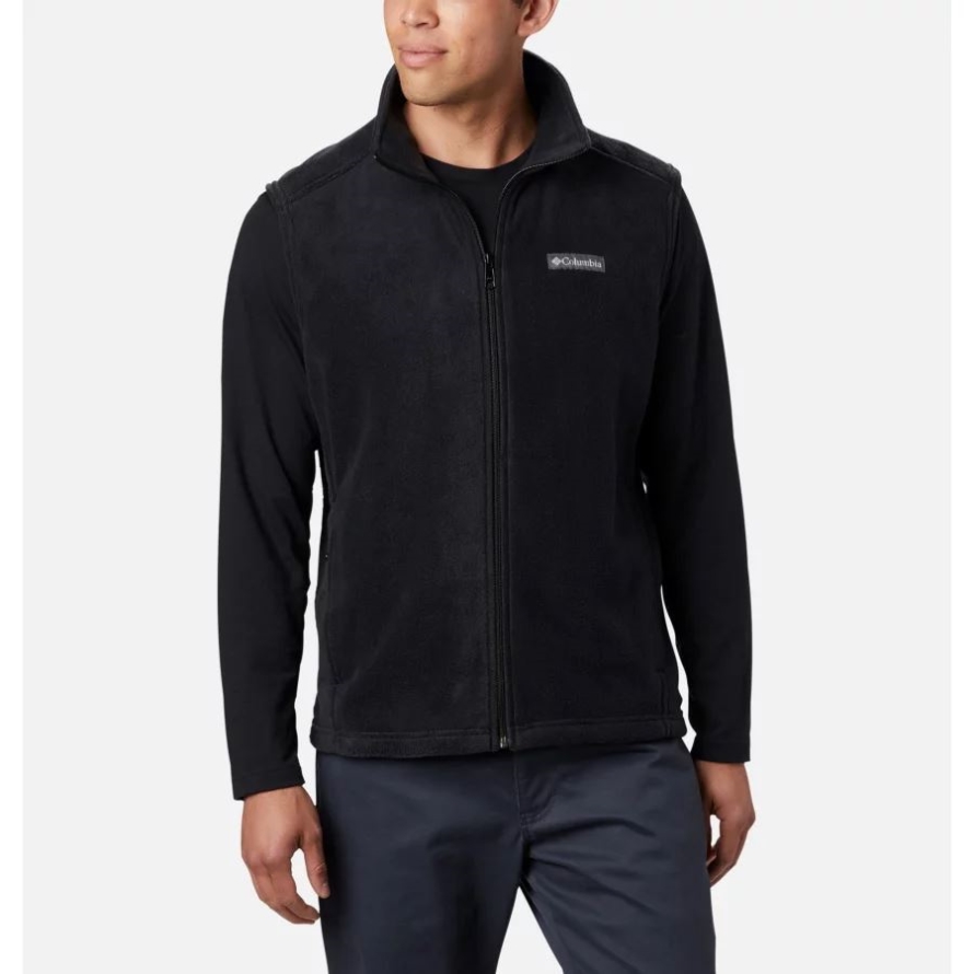 Black Men's Steens Mountain Fleece Vest Columbia