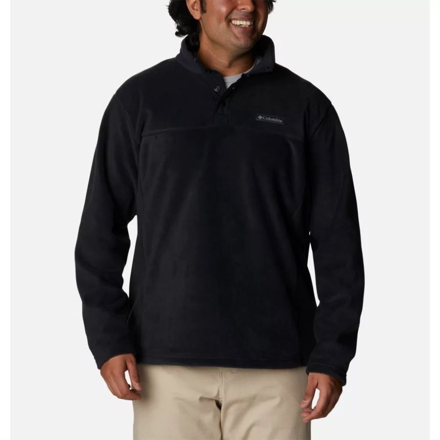 Black Men's Steens Mountain Half Snap Fleece Pullover Big Columbia
